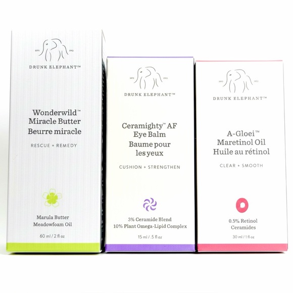 Sephora Other - 🆕 DRUNK ELEPHANT SET OF 3 - EYE BALM - MARETINOL OIL - MIRACLE BUTTER